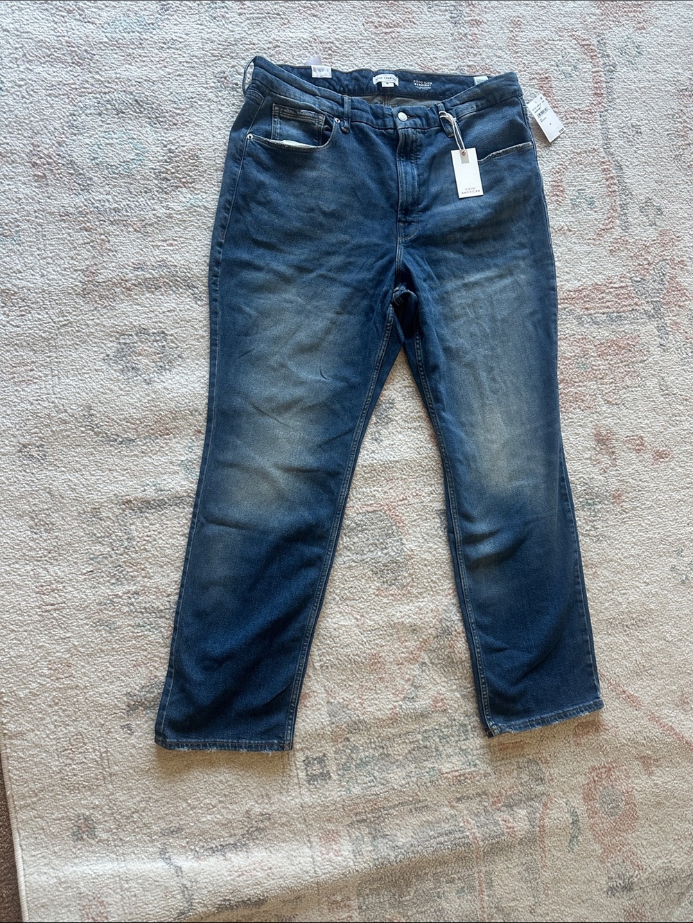 Good American Women’s Dark Blue High-rise Straight Jeans